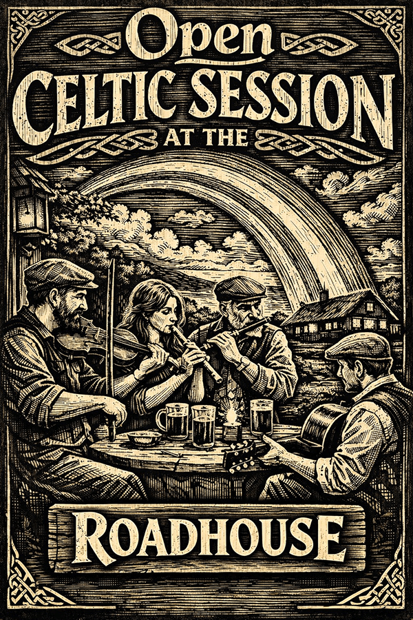 Four people playing Scottish, Irish and Cape Breton music